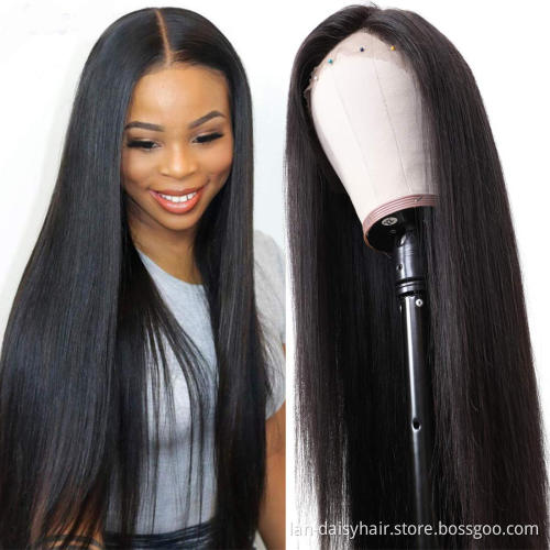 Brazilian Virgin Human Hair Body Wave  Lace Frontal Wig 13x4 Transparent 150% HD Lace Closure Wig For Women In Wholesale